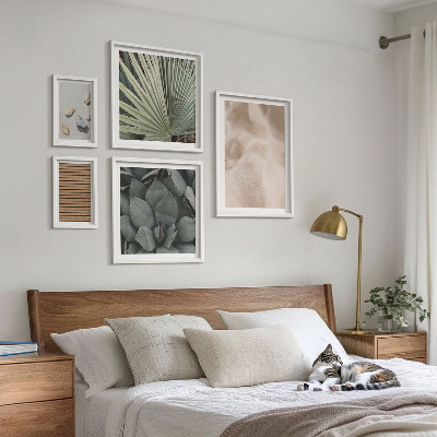 Pared galería de arte Texturas de tela de madera y piedras