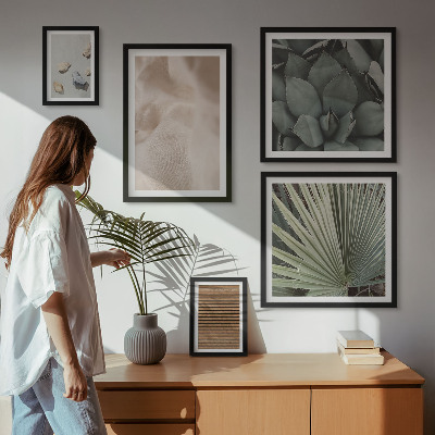 Pared galería de arte Texturas de tela de madera y piedras