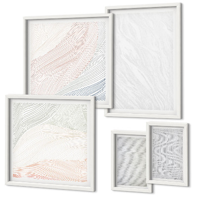 Conjunto de cuadros decorativos Patrones de cuerdas de estructuras brillantes