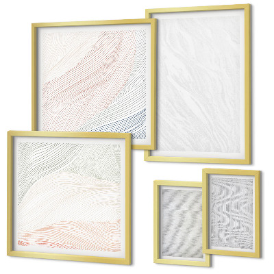 Conjunto de cuadros decorativos Patrones de cuerdas de estructuras brillantes