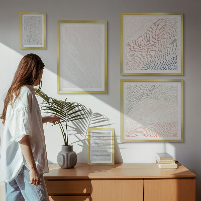 Conjunto de cuadros decorativos Patrones de cuerdas de estructuras brillantes