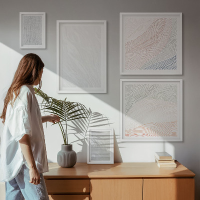 Conjunto de cuadros decorativos Patrones de cuerdas de estructuras brillantes