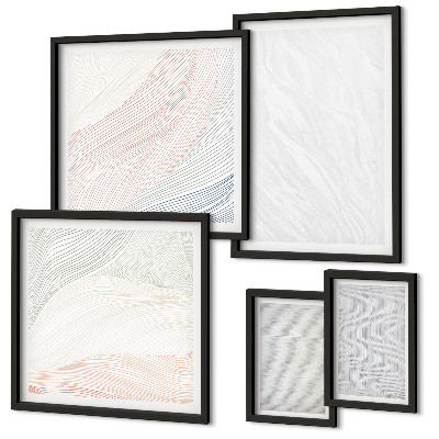 Conjunto de cuadros decorativos Patrones de cuerdas de estructuras brillantes