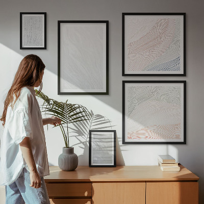 Conjunto de cuadros decorativos Patrones de cuerdas de estructuras brillantes