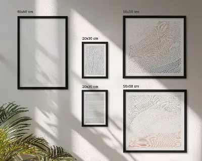 Conjunto de cuadros decorativos con diseño de patrones de estructuras de cuerdas brillantes