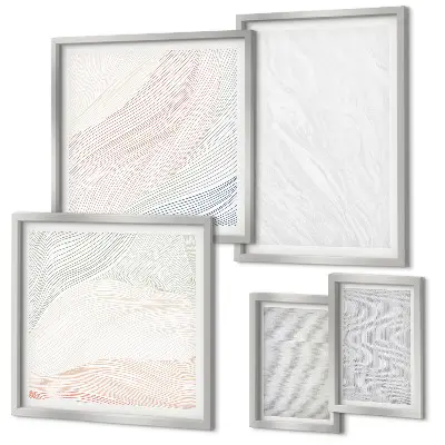 Conjunto de cuadros decorativos con diseño de patrones de estructuras de cuerdas brillantes