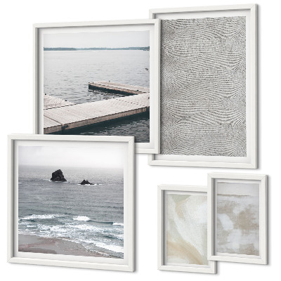 Conjunto de cuadros decorativos Diseño abstracto con texturas modernas