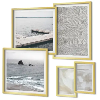 Conjunto de cuadros decorativos con diseño abstracto de texturas modernas