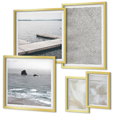 Conjunto de cuadros decorativos Diseño abstracto con texturas modernas