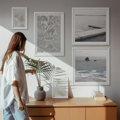 Conjunto de cuadros decorativos Diseño abstracto con texturas modernas