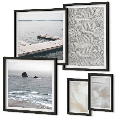 Conjunto de cuadros decorativos Diseño abstracto con texturas modernas