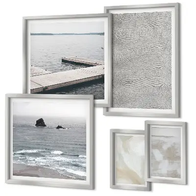 Conjunto de cuadros decorativos con diseño abstracto de texturas modernas