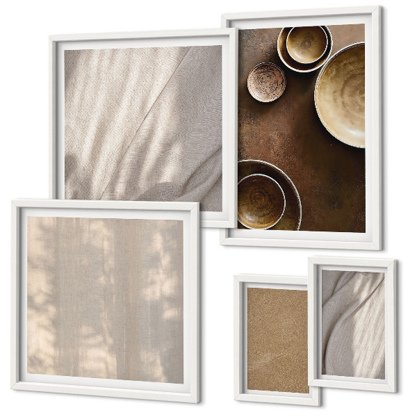 Conjunto de cuadros decorativos Estructuras de textura minimalistas