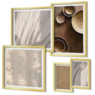 Conjunto de cuadros decorativos Estructuras de textura minimalistas