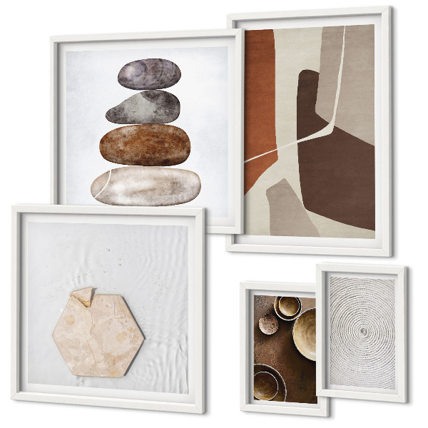 Set de 5 cuadros para salón Texturas del arte moderno