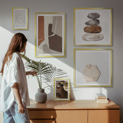 Set de 5 cuadros para salón Texturas del arte moderno
