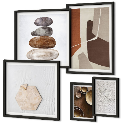 Set de 5 cuadros para salón Texturas del arte moderno