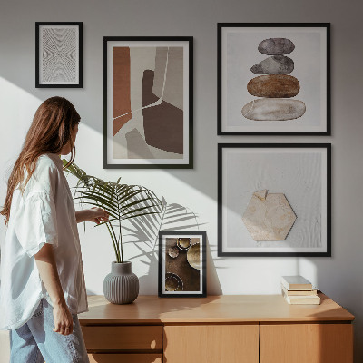 Set de 5 cuadros para salón Texturas del arte moderno