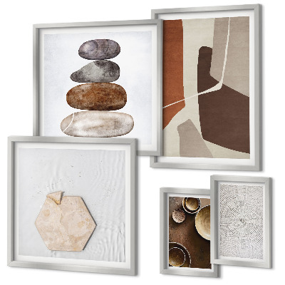 Set de 5 cuadros para salón Texturas del arte moderno