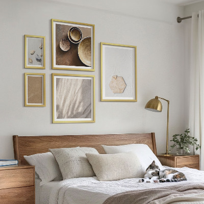 Conjunto de cuadros decorativos Texturas minimalistas cálidas
