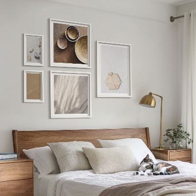 Conjunto de cuadros decorativos Texturas minimalistas cálidas