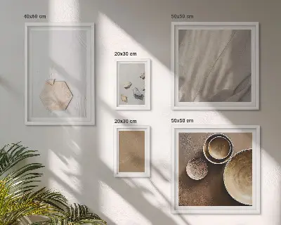Conjunto de cuadros decorativos con texturas minimalistas cálidas