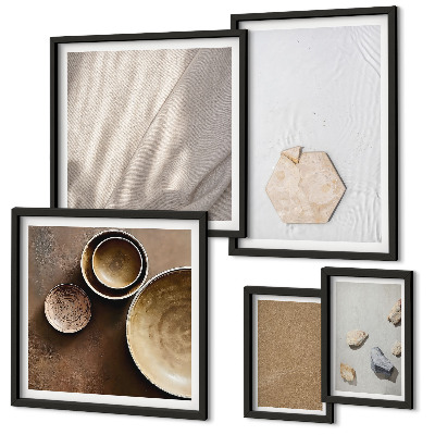 Conjunto de cuadros decorativos Texturas minimalistas cálidas
