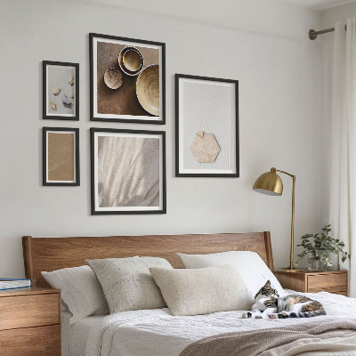 Conjunto de cuadros decorativos Texturas minimalistas cálidas