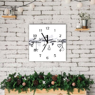 RELOJES SOBRE VIDRIO Cuadrado vacaciones de invierno Decoración de Navidad