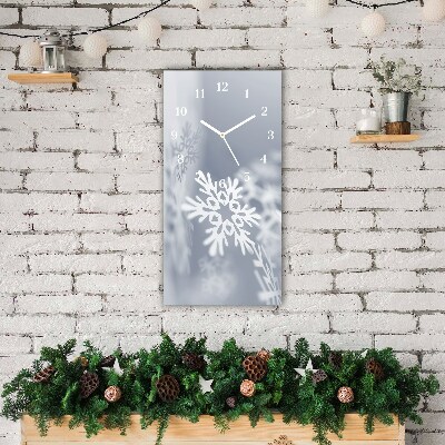 RELOJES SOBRE VIDRIO Vertical Decoración de Navidad del copo de nieve