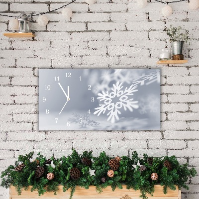 RELOJES SOBRE VIDRIO Horizontal Decoración de Navidad del copo de nieve