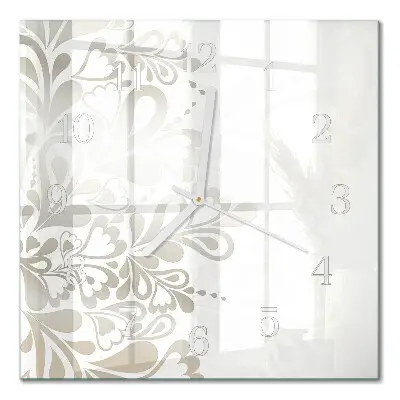 Cuadrado reloj de pared Arte floral