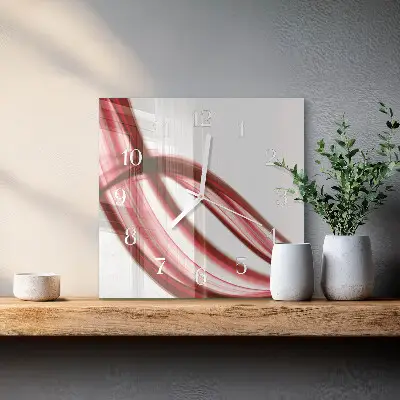 Cuadrado reloj de pared Líneas abstractas