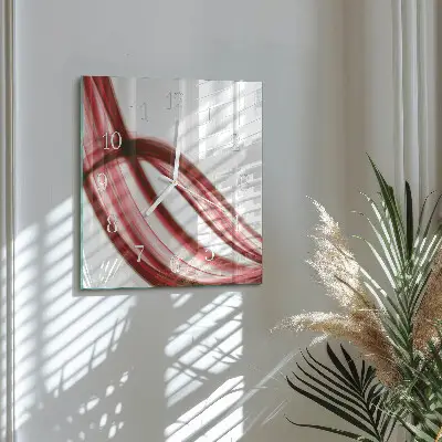 Cuadrado reloj de pared Líneas abstractas