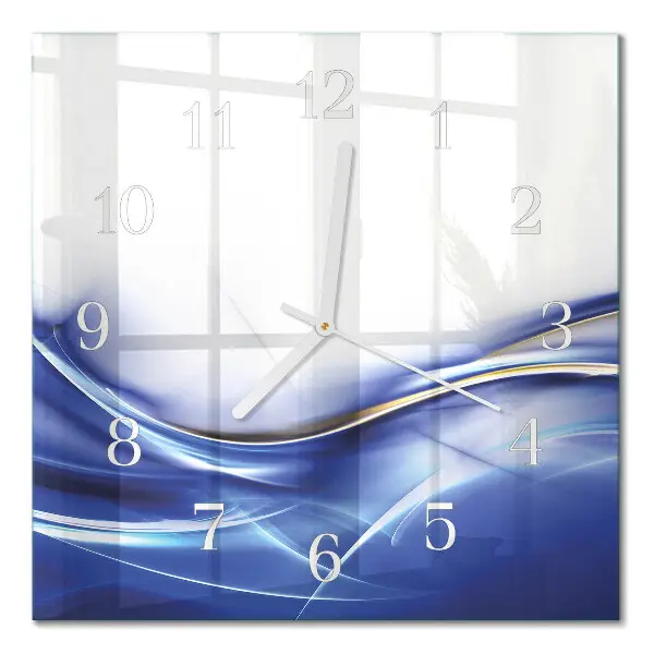 Reloj de cristal cuadrado Líneas abstractas