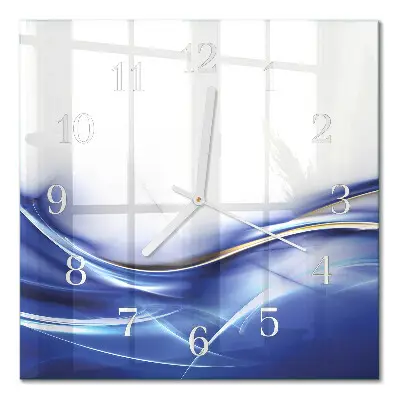 Reloj de cristal cuadrado Líneas abstractas