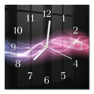 Reloj de cristal cuadrado Líneas abstractas