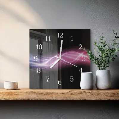 Reloj de cristal cuadrado Líneas abstractas
