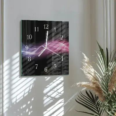 Reloj de cristal cuadrado Líneas abstractas