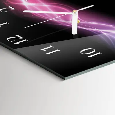 Reloj de cristal cuadrado Líneas abstractas