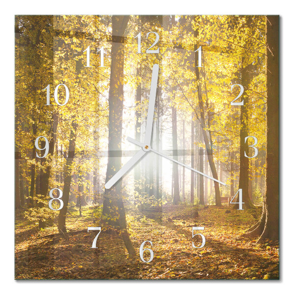Cuadrado reloj cuadrado Otoño en el bosque