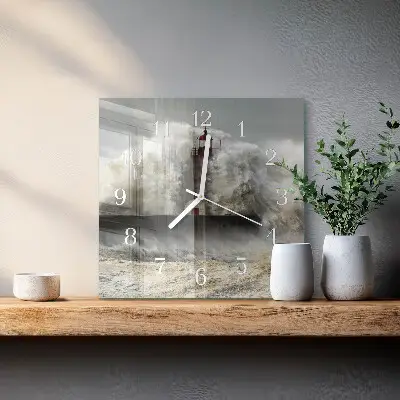 Cuadrado reloj de pared Tormenta