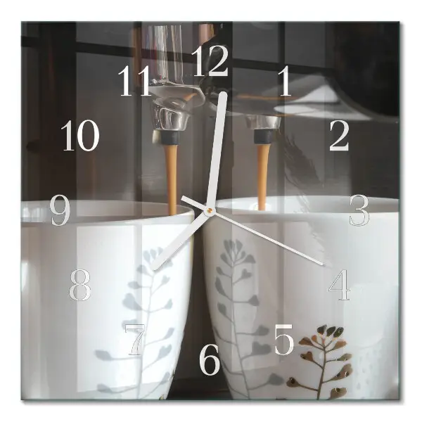 Cuadrado reloj cuadrado Cafetera