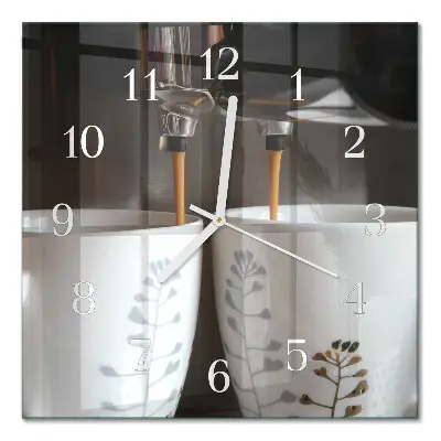 Cuadrado reloj cuadrado Cafetera