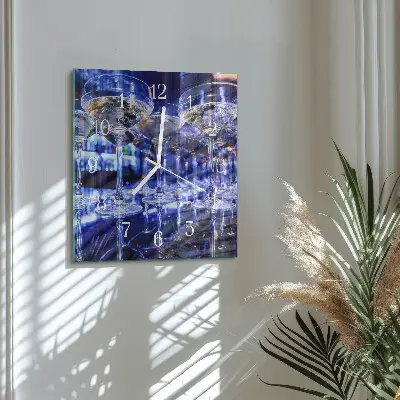 Cuadrado reloj de pared Anteojos