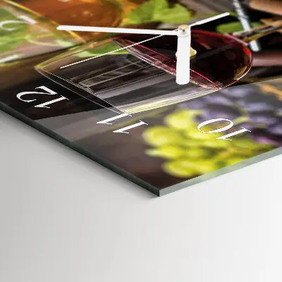 Reloj de cristal cuadrado Copas de vino