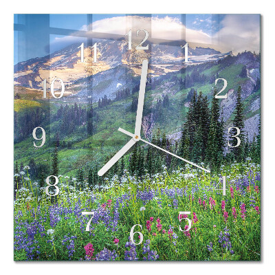 Cuadrado reloj cuadrado Pradera de montaña