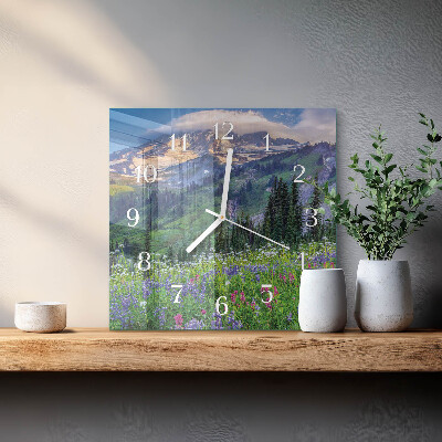 Cuadrado reloj cuadrado Pradera de montaña