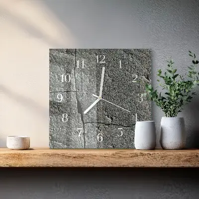 Reloj de vidrio cuadrado Piedra natural
