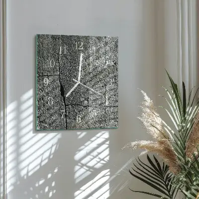 Reloj de vidrio cuadrado Piedra natural